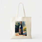 Bloemenwijnfles Stilleven Tote Bag (Voorkant)