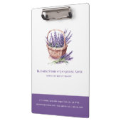 Bloemenwinkel Lavendel Gepersonaliseerd Elegant Klembord (Links)