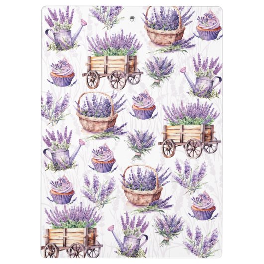 Bloemenwinkel Lavendel Gepersonaliseerd Elegant Klembord (Achterkant)