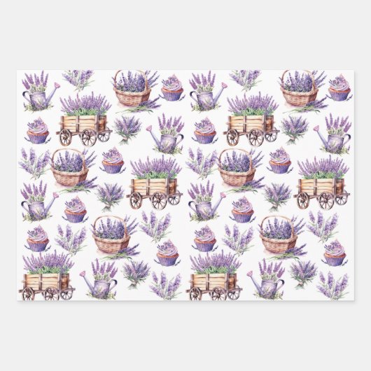 Bloemenwinkel Lavendel gepersonaliseerd Inpakpapier Vel (Voorkant 3)
