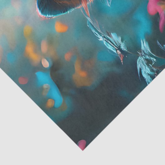 Bloemenwolf 2 tissuepapier (Detail)