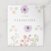 Bloemenzaadpapier vouwtafel Kaart - Place Card (Buitenkant ongevouwen)