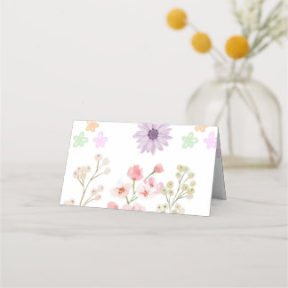 Bloemenzaadpapier vouwtafel Kaart - Place Card