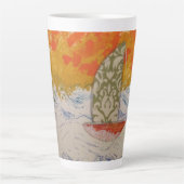 bloemenzeil latte mok (Voorkant)