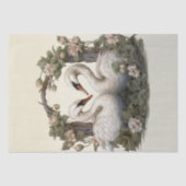 Bloemenzwanen  Shabby Chic Decoupage Tissuepapier (Voorkant)