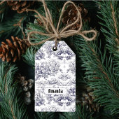 bloemenzwart toile de jouy monogram cadeaulabel