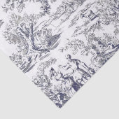 bloemenzwart toile de jouy monogram tissuepapier (Detail)