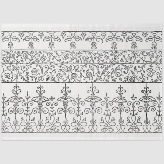  bloemephemera ontkoppelingspatroon tissuepapier (Voorkant)