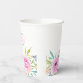 Bloemetjes Baby Shower Viering Vierkant Papieren Bekers (Links)