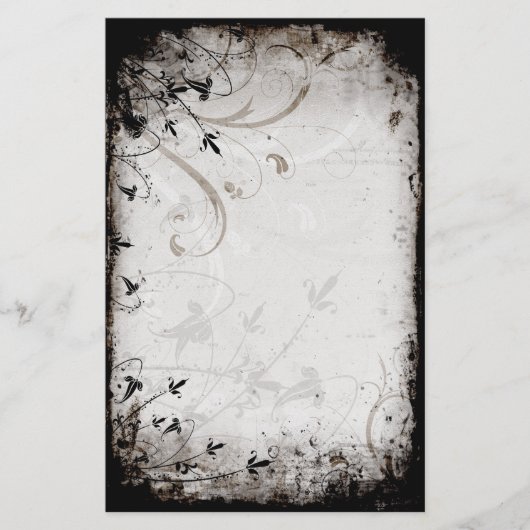 bloemetjespapier briefpapier (Voorkant)