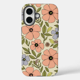 bloemfantasie iPhone 16 hoesje