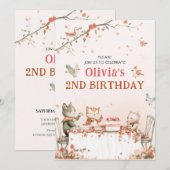 Bloemfeest met katten uitnodiging (Voorkant / Achterkant)