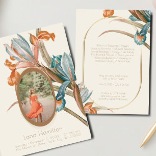 bloemfoto begrafenisprogramma kaart