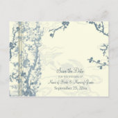 Bloemfoto Bewaar de datum bruiloft Briefkaarten (Achterkant)