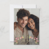 Bloemfoto Subtiele lijst bruiloft Bedankkaart (Voorkant)