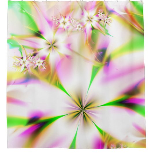 Bloemfractal Douchegordijn (Voorkant)