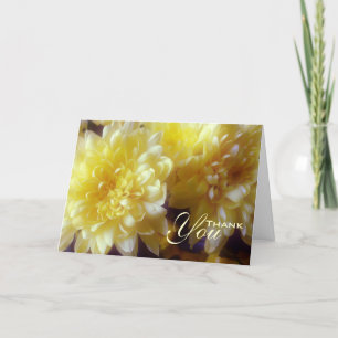 Bloemgeel Chrysanthemum Sympathie Dank u Bedankkaart