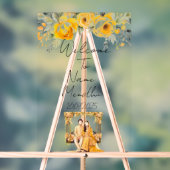 Bloemgeel Mendhi-teken Acryl Bord (Neutraal)