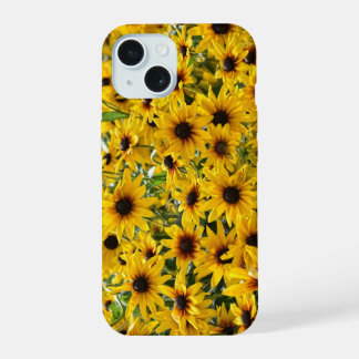 Bloemgele Bloemen Veld iPhone Hoes 15 Hoesje