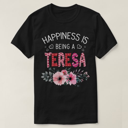  bloemgeluk is een Teresa Retro W T-shirt (Design voorkant)