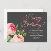 Bloemgetallen 6:24-26 Verjaardagsansichtkaart Briefkaart (Voorkant / Achterkant)