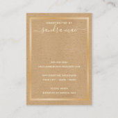 Bloemgoud Kraftpapier Sieraden Displaykaart Visitekaartje (Achterkant)