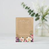 Bloemgoud Kraftpapier Sieraden Displaykaart Visitekaartje (Staand voorkant)