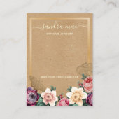 Bloemgoud Kraftpapier Sieraden Displaykaart Visitekaartje (Voorkant)