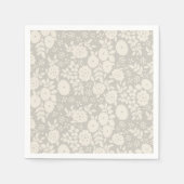  Bloemgrijs Wit Vrijgezellenfeest Servet (Voorkant)