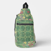 Bloemgroene Tegel Sling Bag (Voorkant)