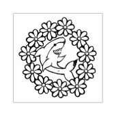 Bloemhaai rubberstempel (Afrduk)
