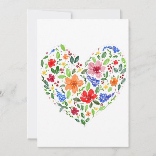 Bloemhart Feestdagenkaart (Voorkant)