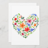 Bloemhart Feestdagenkaart (Voorkant / Achterkant)