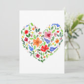 Bloemhart Feestdagenkaart (Staand voorkant)