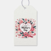 Bloemhart Moederdag Cadeaulabel (Achterkant)