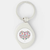 Bloemhart  sleutelhanger (Voorkant)