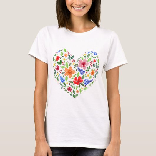 Bloemhart T-shirt (Voorkant)