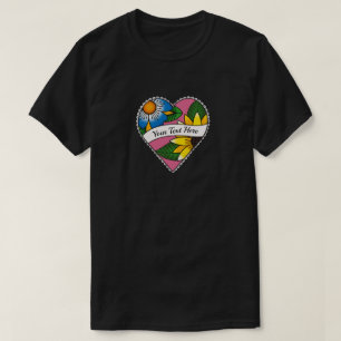 Bloemhart Tattoo - Maak Uw Eigen T-shirt