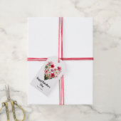 Bloemhart Valentijnsdag Cadeaubijsluiter – Romanti Cadeaulabel (Met Touw)