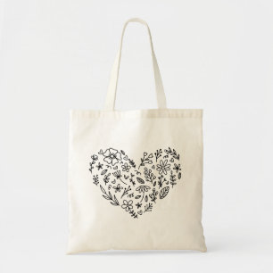 Bloemhart . Wilde Bloemen Botanisch Tote Bag