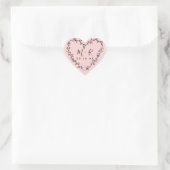 Bloemhartkrans Initialen Hart Sticker (Tas)