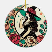 Bloemheks Keramisch Ornament (Achterkant)