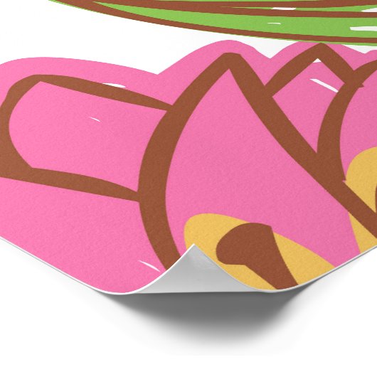 Bloemhelderheid: rood wit . poster (Hoek)