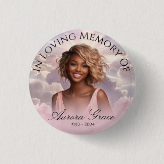 Bloemherinnering Gedenk Badge - FLR001 Ronde Button 3,2 Cm