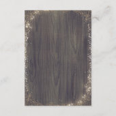 Bloemhout en goud bruiloft informatie gast informatiekaartje (Achterkant)