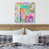 Bloemig Abstract 5 Canvasprint Canvas Afdruk (Insitu (Slaapkamer))