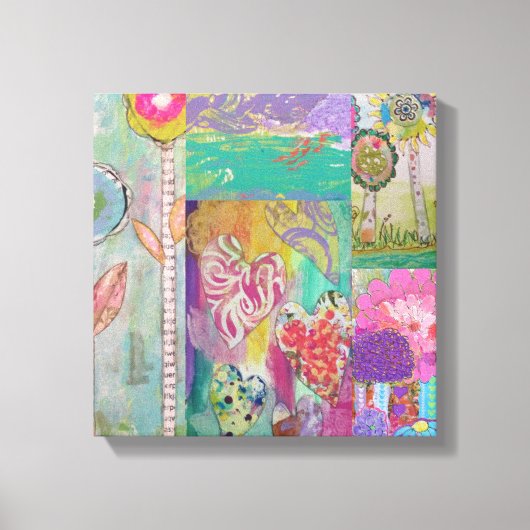 Bloemig Abstract 5 Canvasprint Canvas Afdruk (Voorkant)
