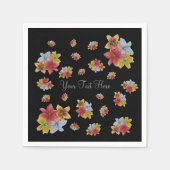 bloemig afbeelding van kleurrijke Leliebloemen Servet (Voorkant)