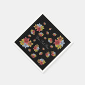 bloemig afbeelding van kleurrijke Leliebloemen Servet (Hoek)