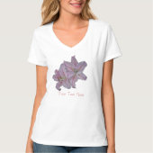 Bloemig afbeelding van roze leliebloemen t-shirt (Voorkant)